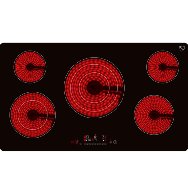 K&H 5 Zonen Glaskeramikkochfeld 90cm Elektro Autark rahmenlos NC-10208