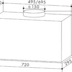 K&H 72cm Dunstabzugshaube, Einbauhaube, LED, 300 m³/h, bürstenloser Motor, Edelstahl + Schwarzes Glas, SSG-72 – Bild 5