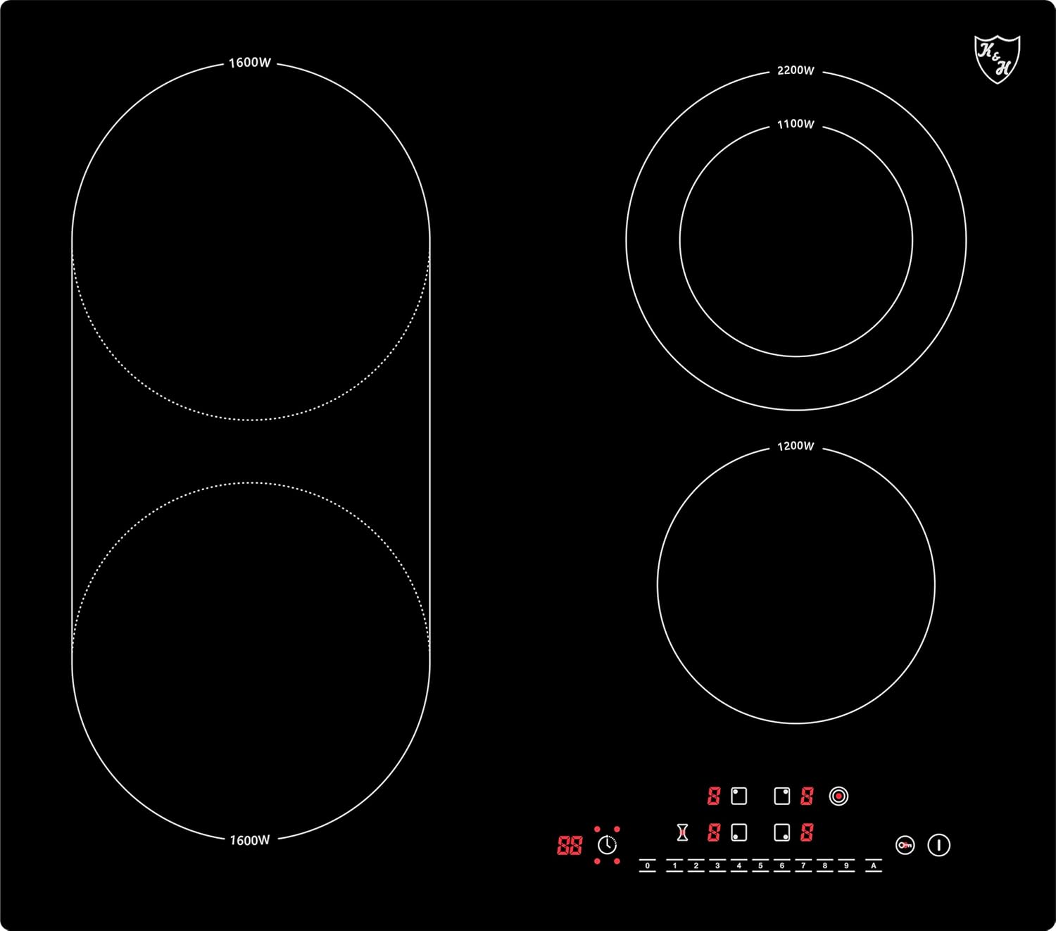K&H Glaskeramikkochfeld NCD-7207D – Bild 3